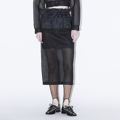 TOGA (concierge) (W) SHEER MESH SKIRT (BLACK)