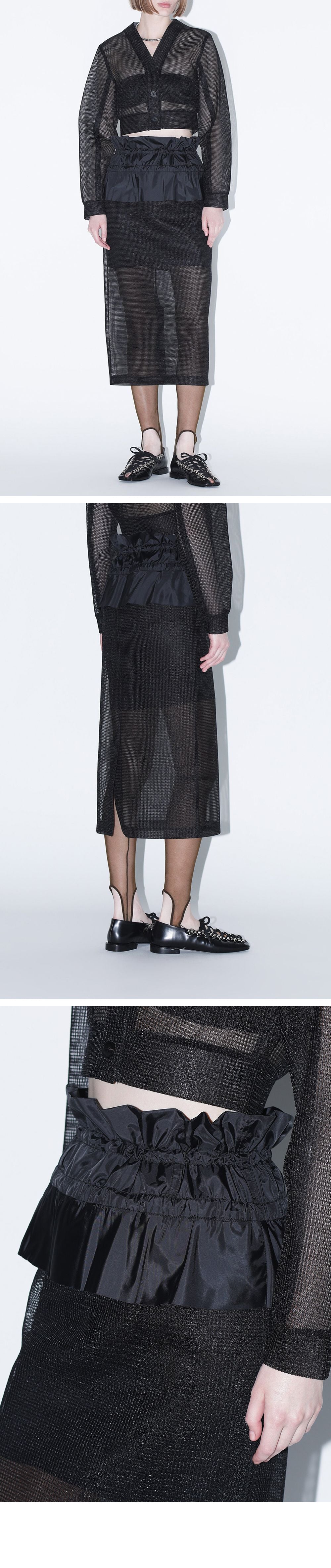 TOGA (concierge) (W) SHEER MESH SKIRT (BLACK)