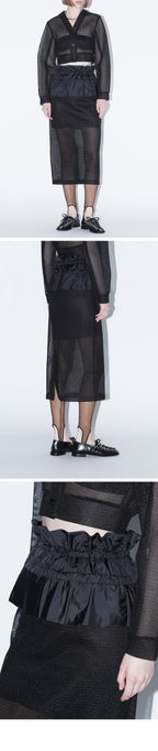 TOGA (concierge) (W) SHEER MESH SKIRT (BLACK)