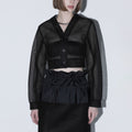 TOGA (concierge) (W) SHEER MESH CARDIGAN (BLACK)