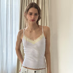 hetherment lace point cami (ivory)