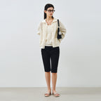 MONGDOL [SET] Summer Crochet Collar Cardigan & Sleeveless Cream MDCD057CREAM