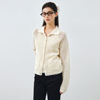 MONGDOL [SET] Summer Crochet Collar Cardigan & Sleeveless Cream MDCD057CREAM