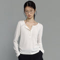 ODS [Essential] Root Henley Neck Tee (Ivory)