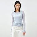 MONGDOL [SET] Side shirring layered t-shirt sky blue MDTS067SKYBLUE