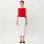 MAYVER U Balm Off-shoulder sleeveless t-shirt _ Red