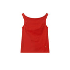 MAYVER U Balm Off-shoulder sleeveless t-shirt _ Red