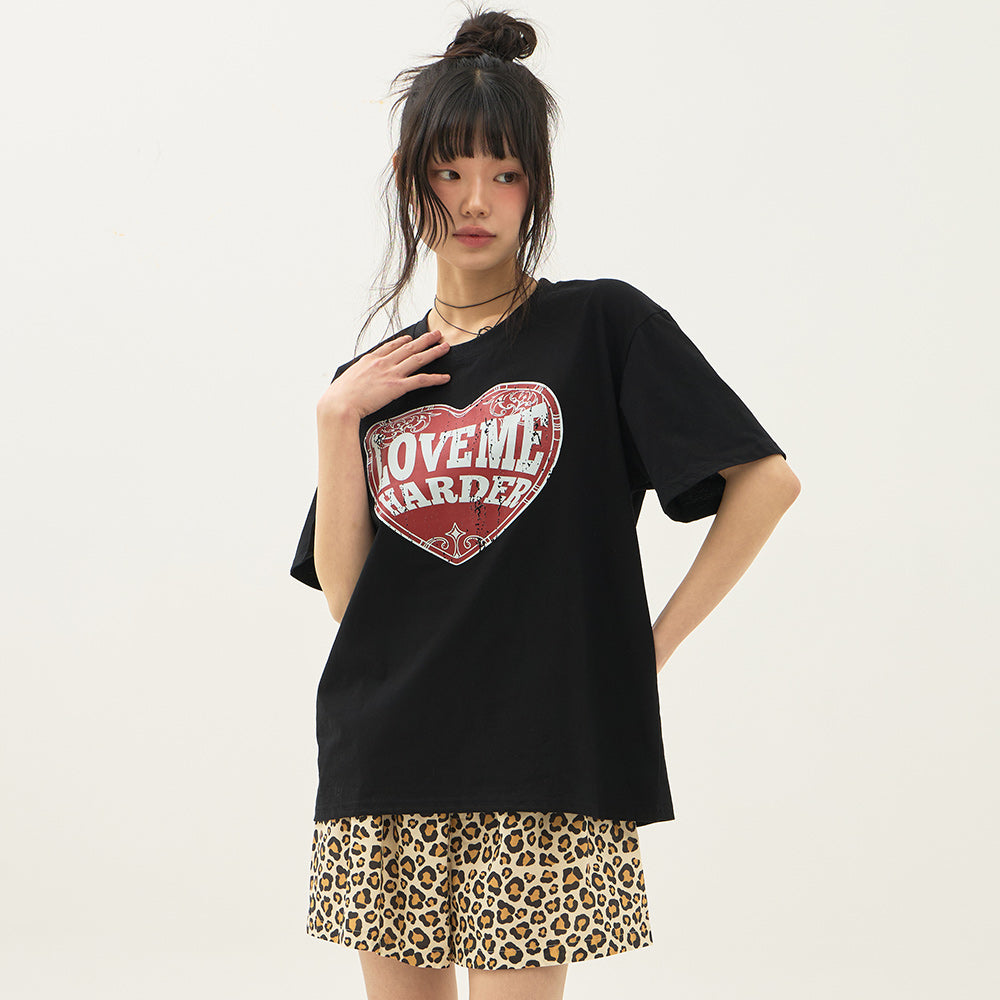 JUDYN Love Me Harder Women's Overfit Short Sleeve T-Shirt