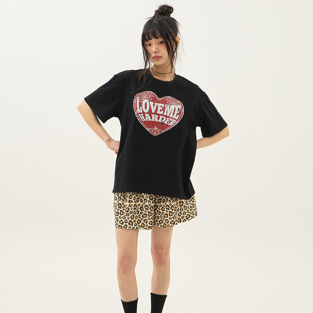 JUDYN Love Me Harder Women's Overfit Short Sleeve T-Shirt