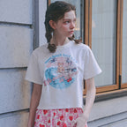 JUDYN Surfbear Women's Semi-Cropped Short Sleeve T-Shirt