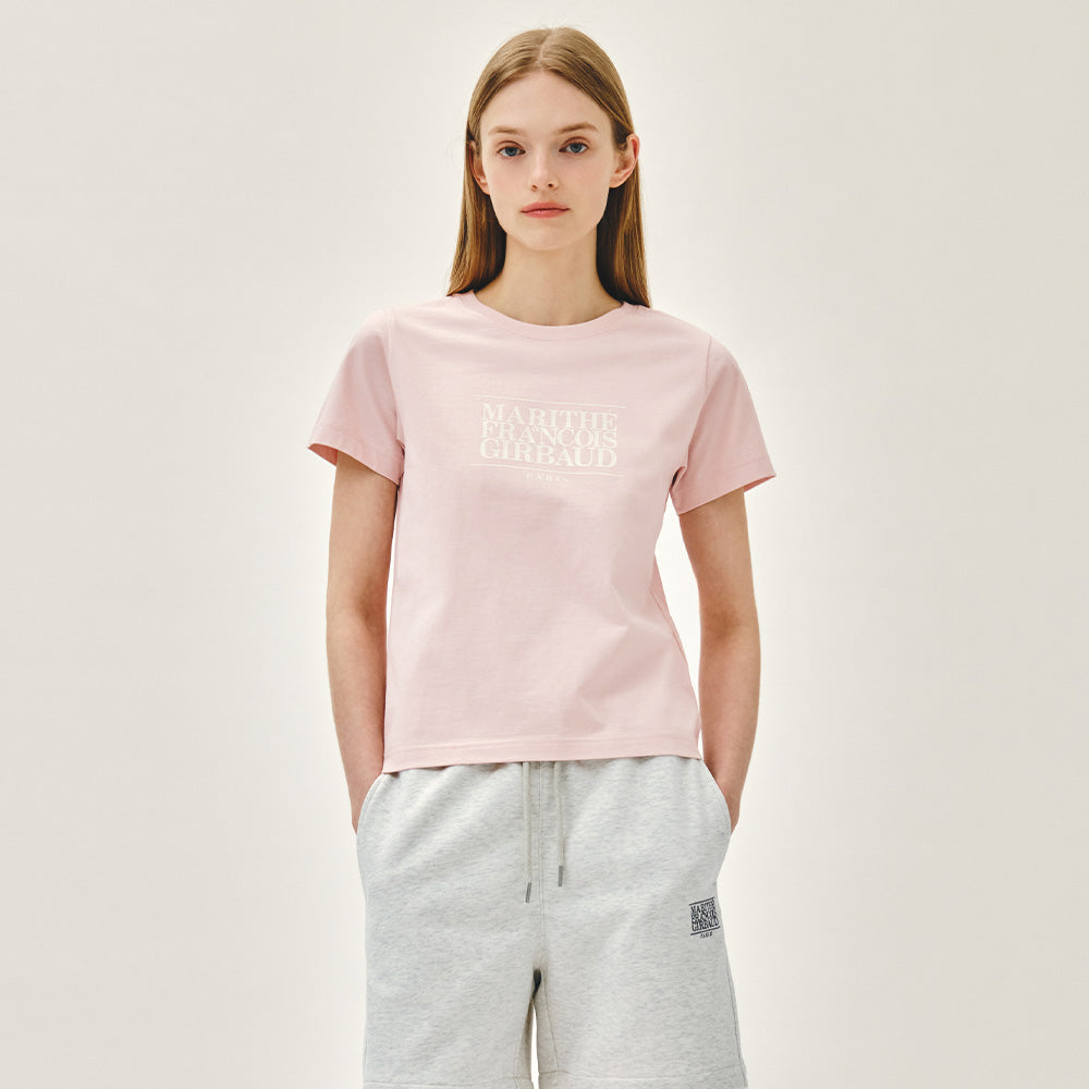 MARITHÉ+FRANҪOIS GIRBAUD W CLASSIC LOGO TEE light pink