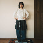 OHESHIO ROLL-UP DOT LABEL TEE, IVORY