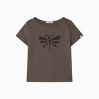 OHESHIO VINTAGE DRAGONFLY SLIM T-SHIRT, BROWN