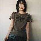OHESHIO VINTAGE DRAGONFLY SLIM T-SHIRT, BROWN