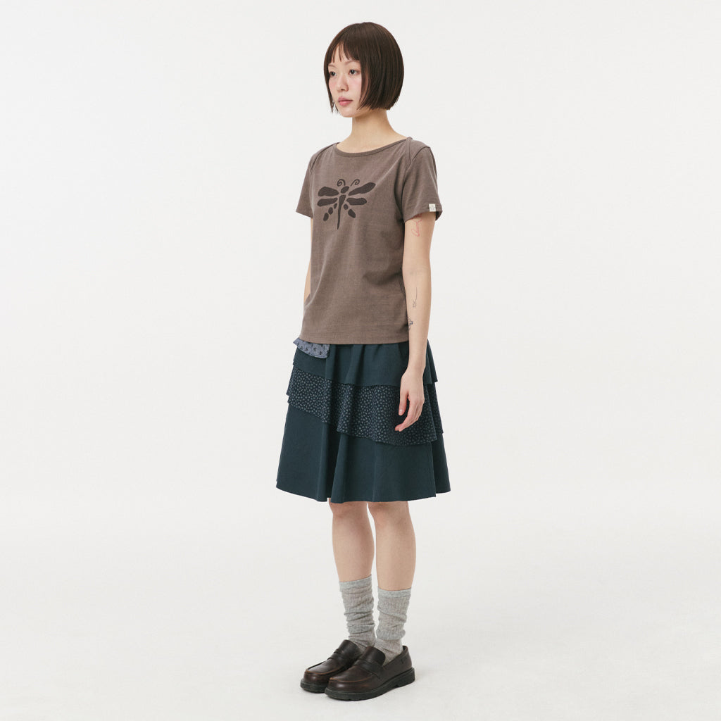 OHESHIO VINTAGE DRAGONFLY SLIM T-SHIRT, BROWN