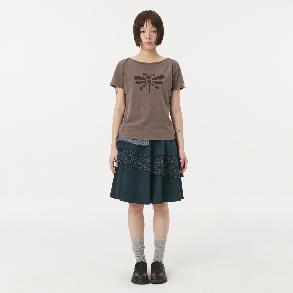 OHESHIO VINTAGE DRAGONFLY SLIM T-SHIRT, BROWN