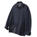 MOOVN Vintage grunge check shirt navy