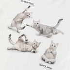 POEV Stretching Cat T-Shirt - Off White
