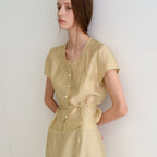 OVBEIGE GARDEN JACQUARD BLOUSE_PISTACHIO_OF1C2XBS02PCH