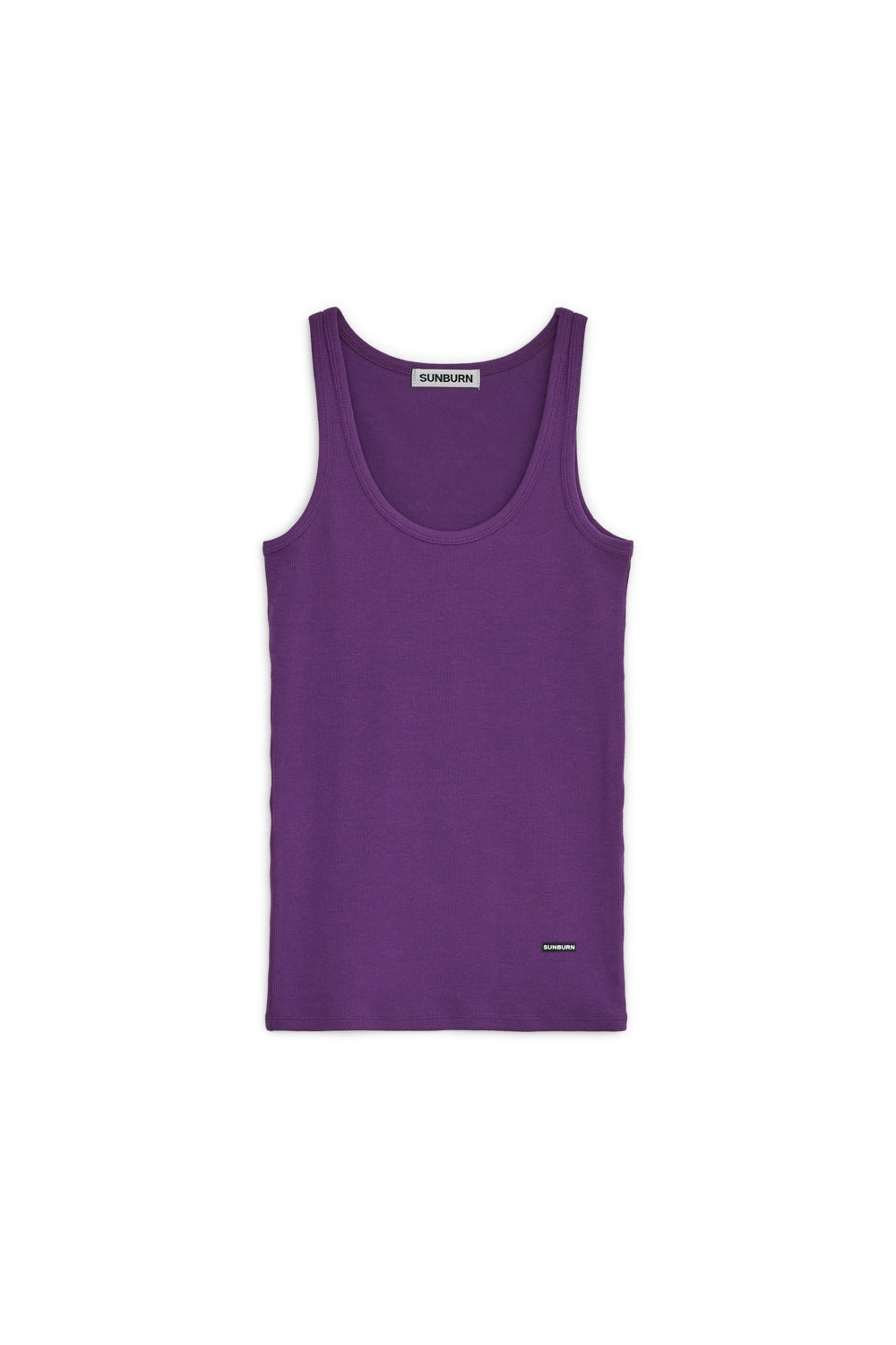 SUNBURNPROJECT EASY ROUND NECK SLEEVELESS TOP, PURPLE