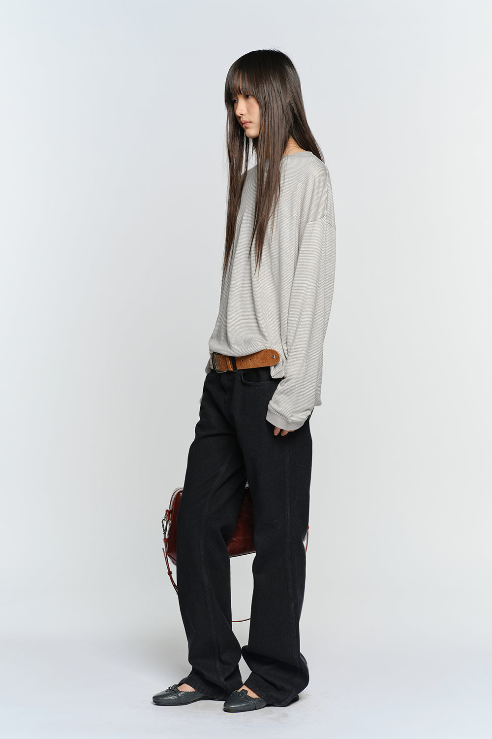 SUNBURNPROJECT 58 EASY LONG SLEEVE TOP, GRAY