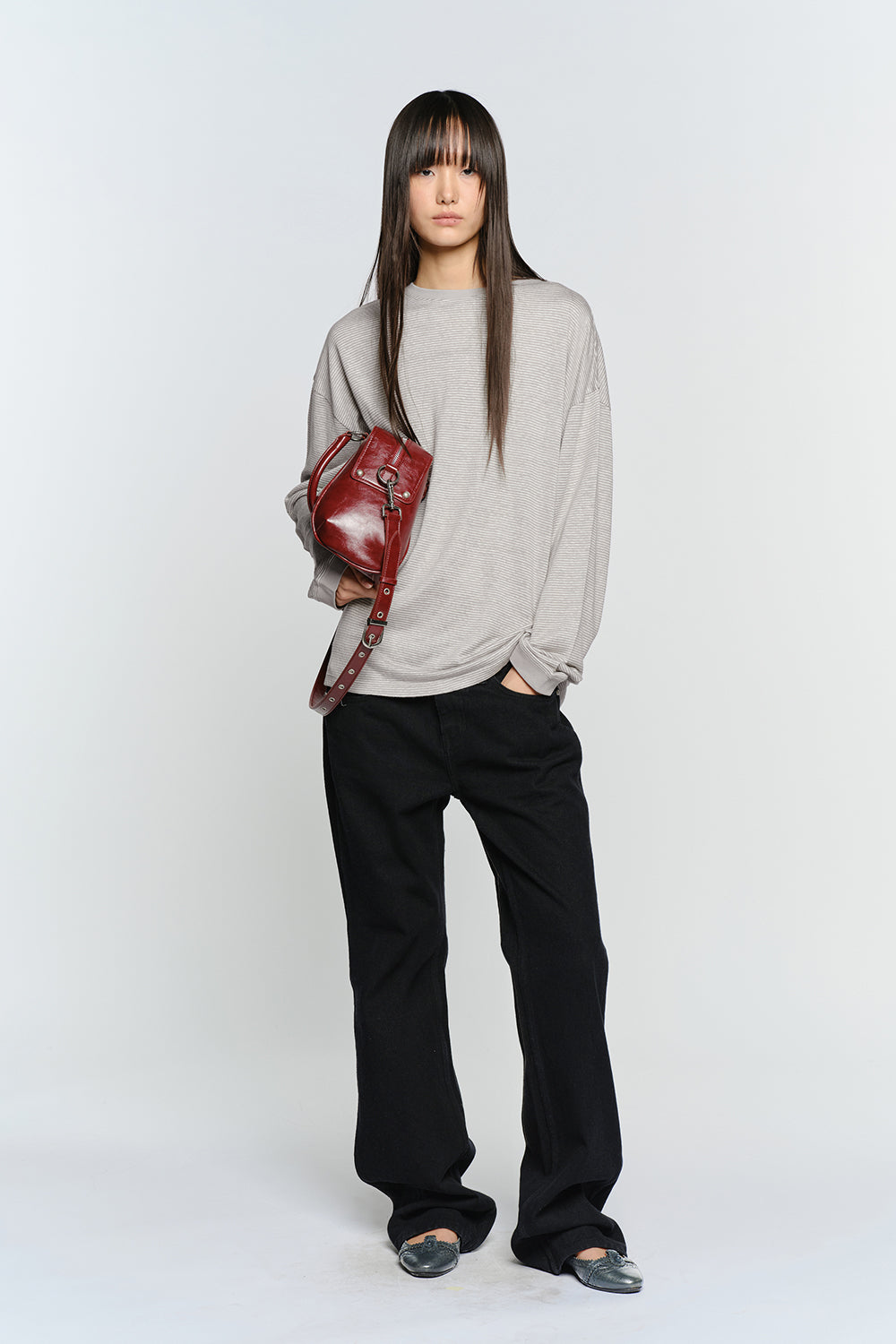 SUNBURNPROJECT 58 EASY LONG SLEEVE TOP, GRAY
