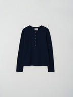 L'EAU [3rd] Tom waffle henley t-shirt_navy