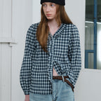 BRENDA BRENDEN SEOUL renee frill blouse - navy