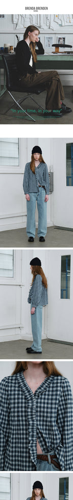 BRENDA BRENDEN SEOUL renee frill blouse - navy