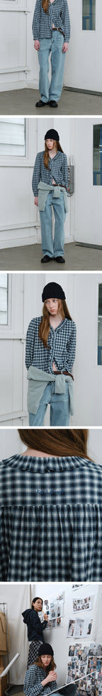 BRENDA BRENDEN SEOUL renee frill blouse - navy