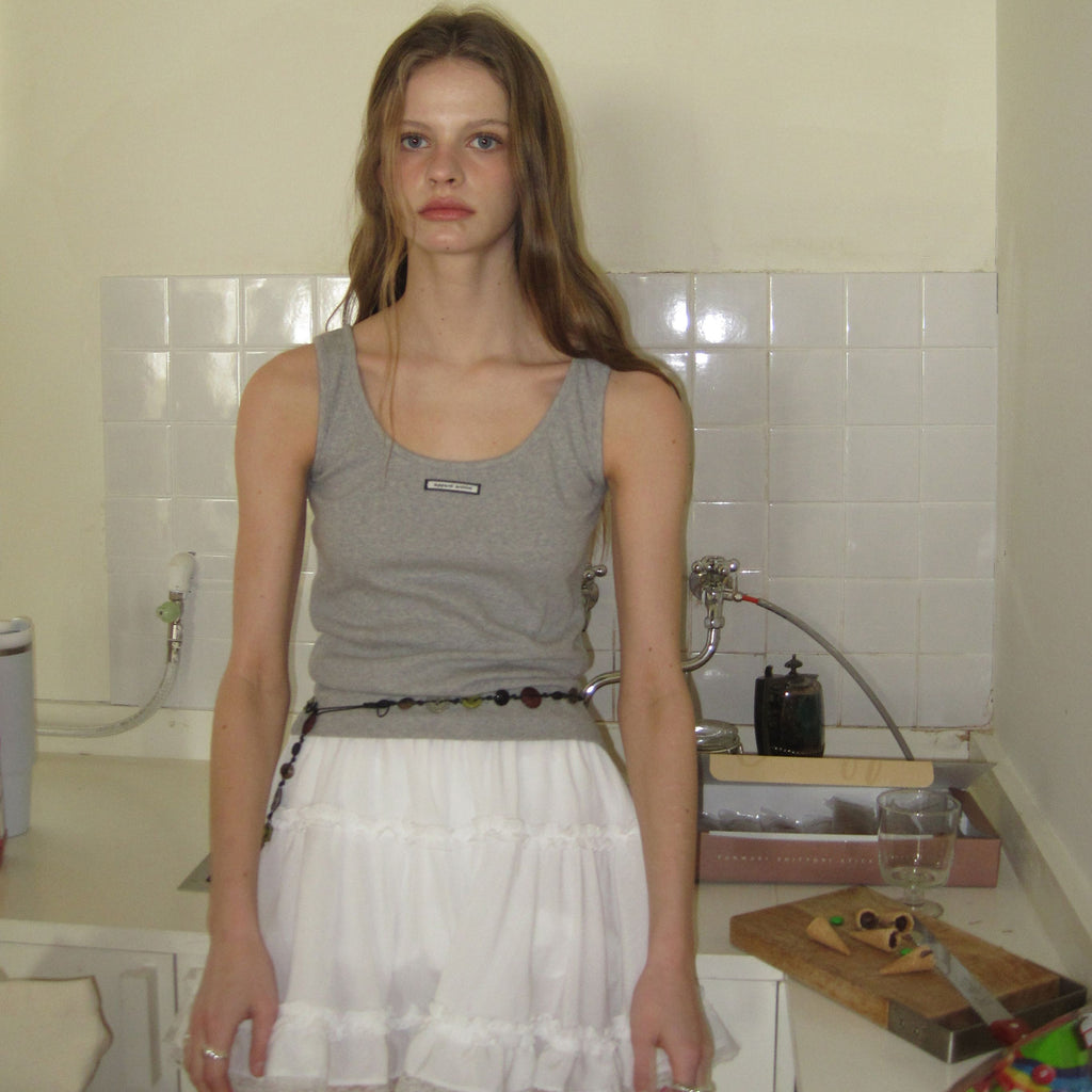 APPAREL ARCHIVE [2nd] Melun layered sleeveless - Gray