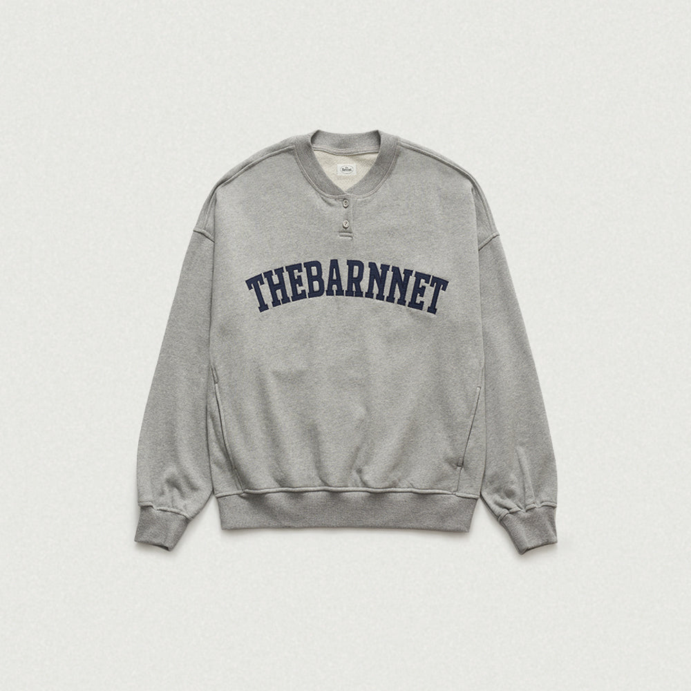 THE BARNNET Rovey Henryneck Sweat Shirt_Grey