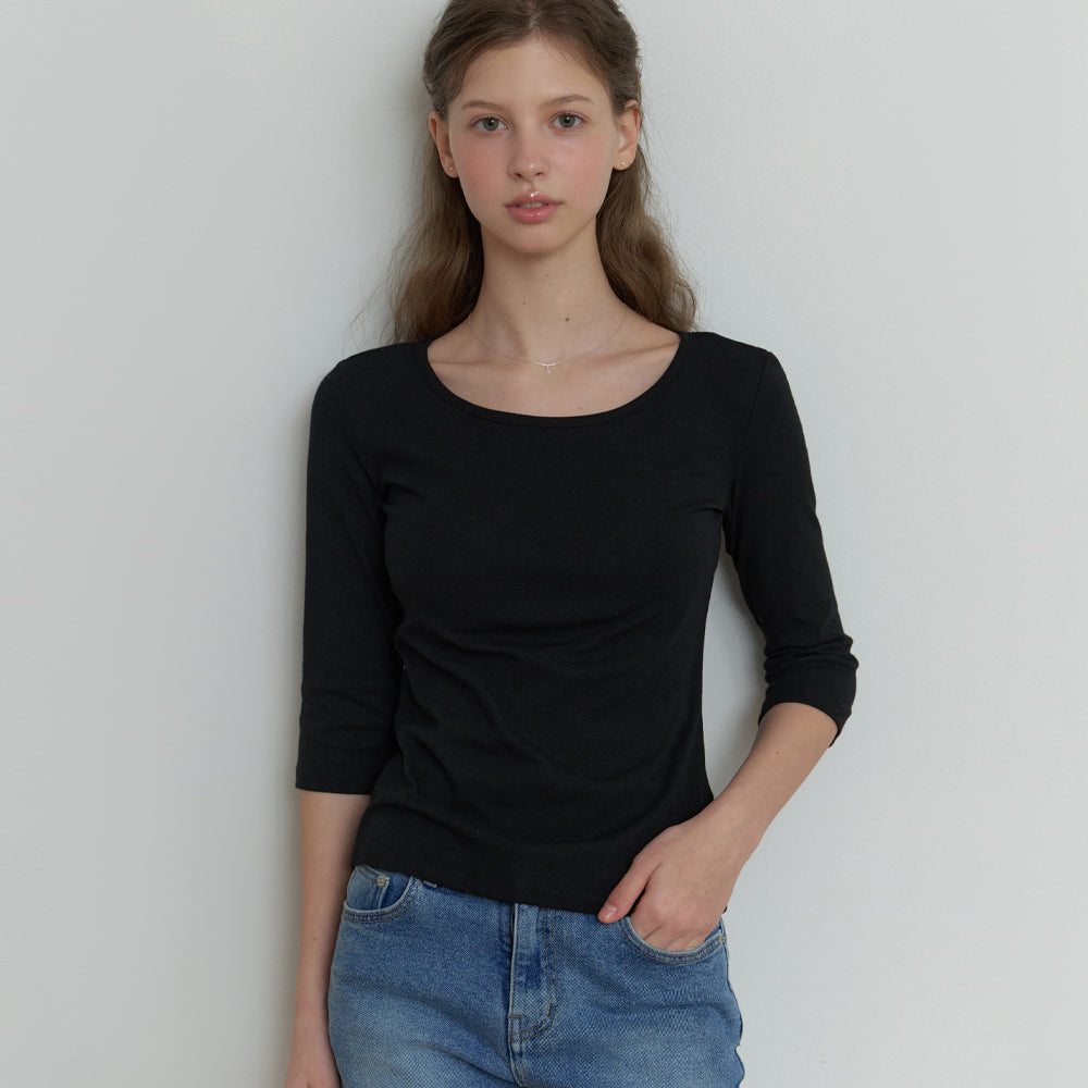 RE_L Hata 3/4 sleeve t-shirt (black)