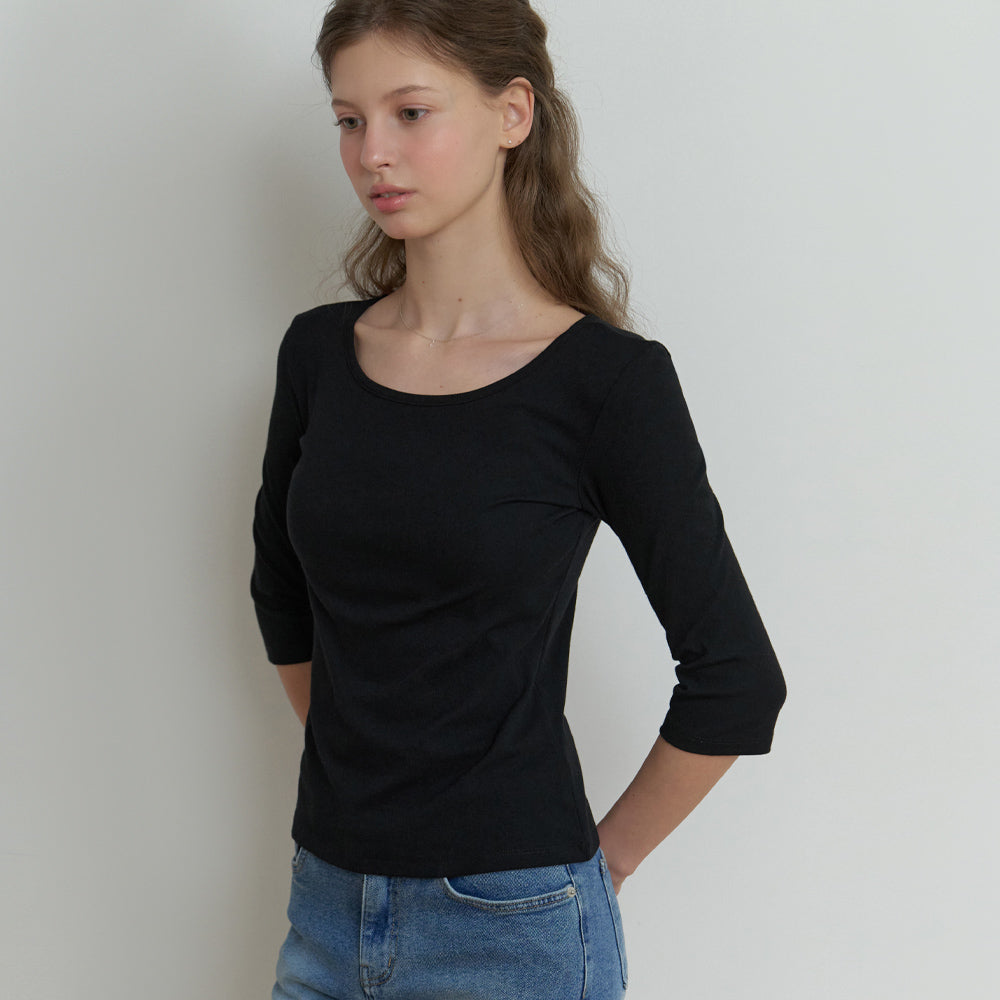 RE_L Hata 3/4 sleeve t-shirt (black)