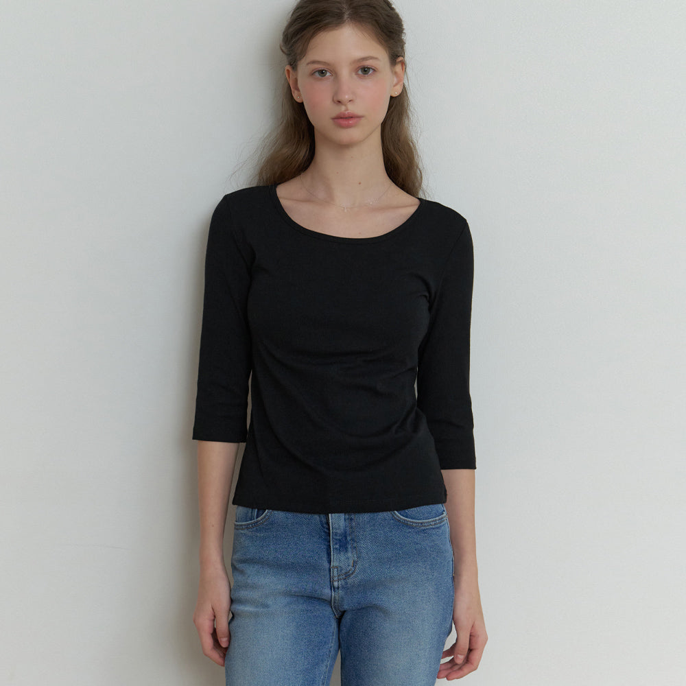 RE_L Hata 3/4 sleeve t-shirt (black)