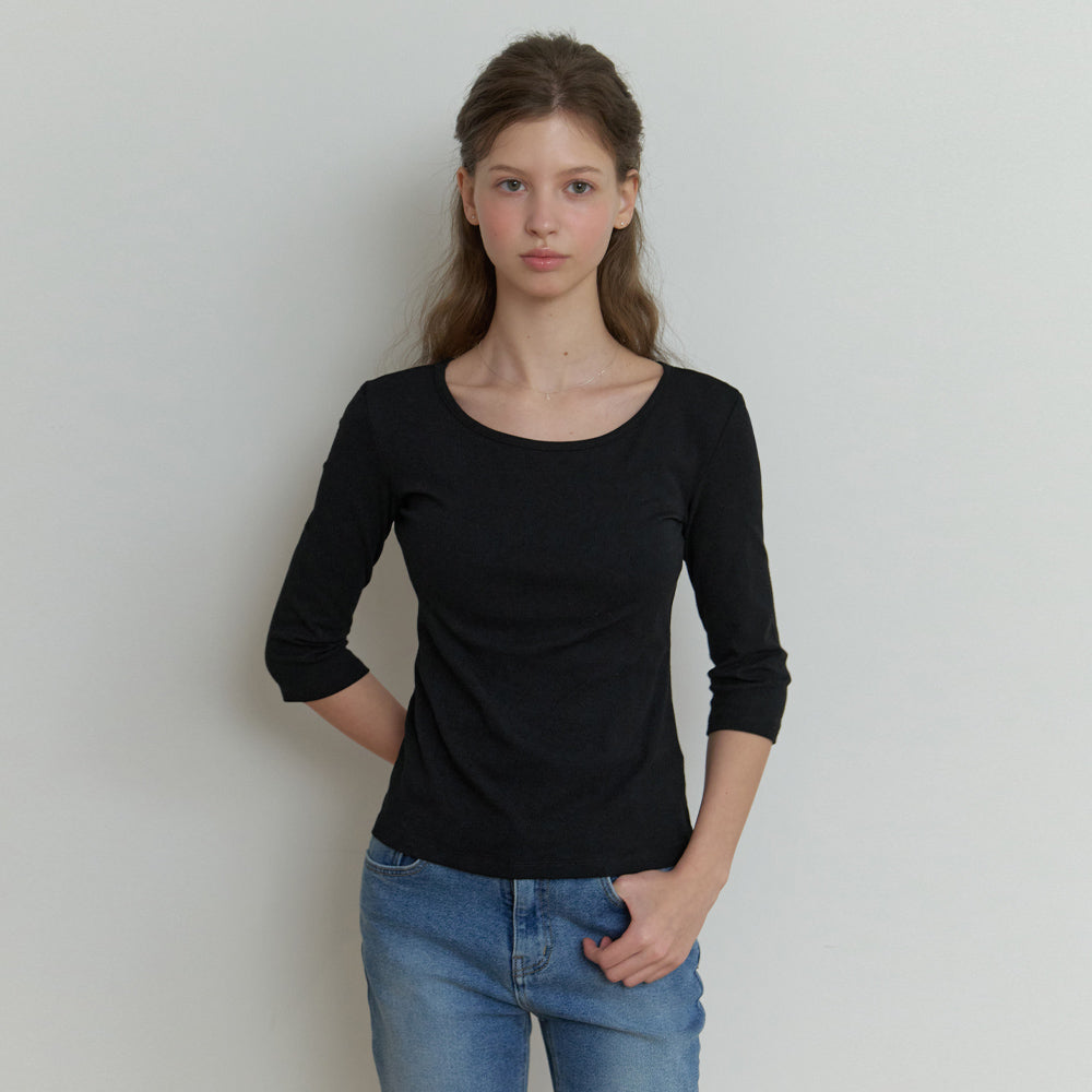 RE_L Hata 3/4 sleeve t-shirt (black)