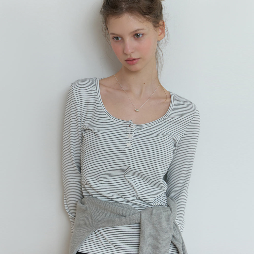 RE_L Lemo stripe t-shirt (charcoal)