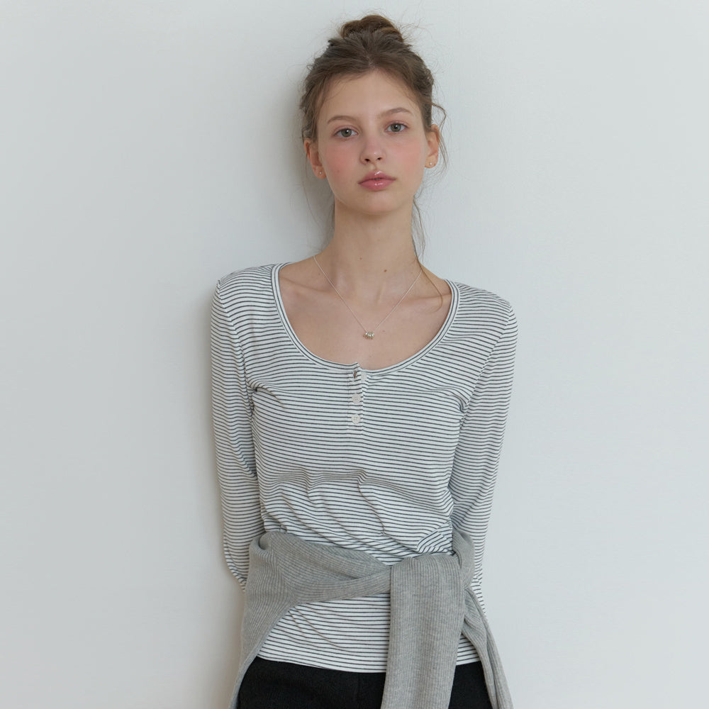 RE_L Lemo stripe t-shirt (charcoal)
