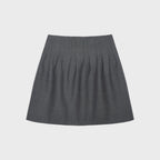 SHUSHUTONG (W) LOW-WAIST PLEATED SKIRT (GREY)