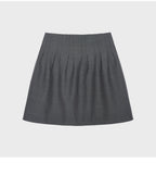 SHUSHUTONG (W) LOW-WAIST PLEATED SKIRT (GREY)