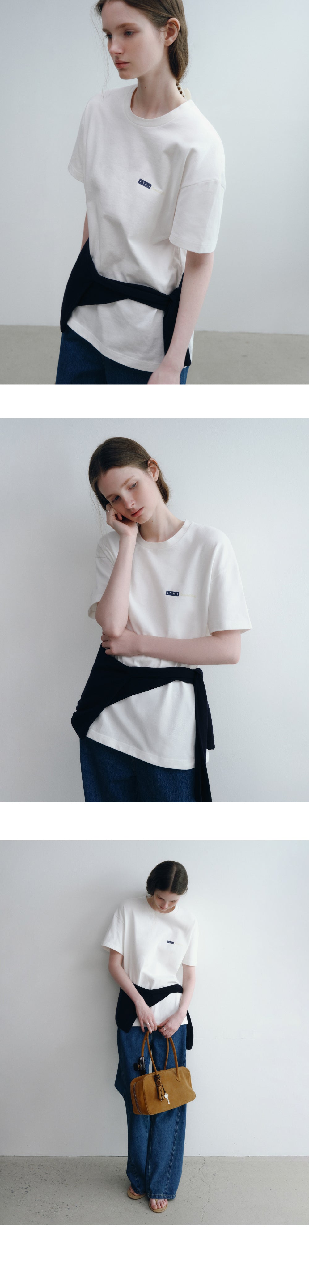 FOR YOUR EYES ONLY FYEO Lettering Loose T-shirt (White)