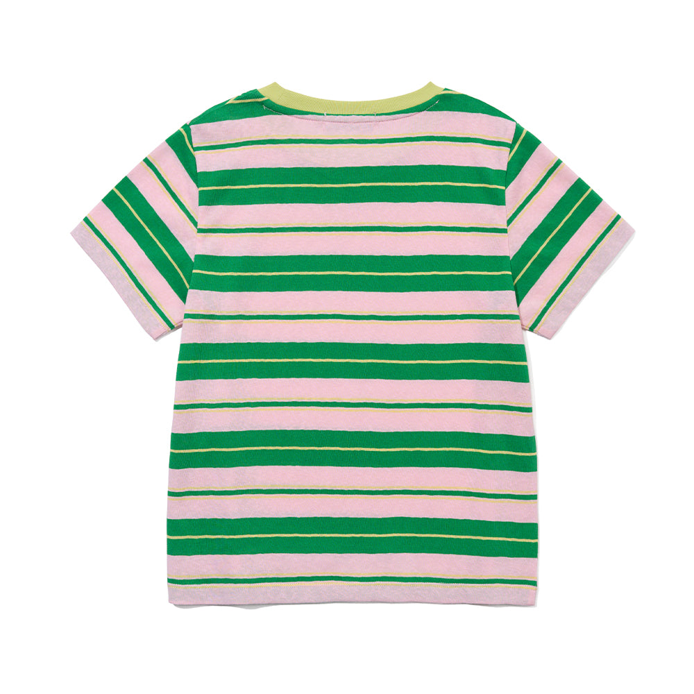 YOUHEE CANDY STRIPE T-SHIRTS_PINK