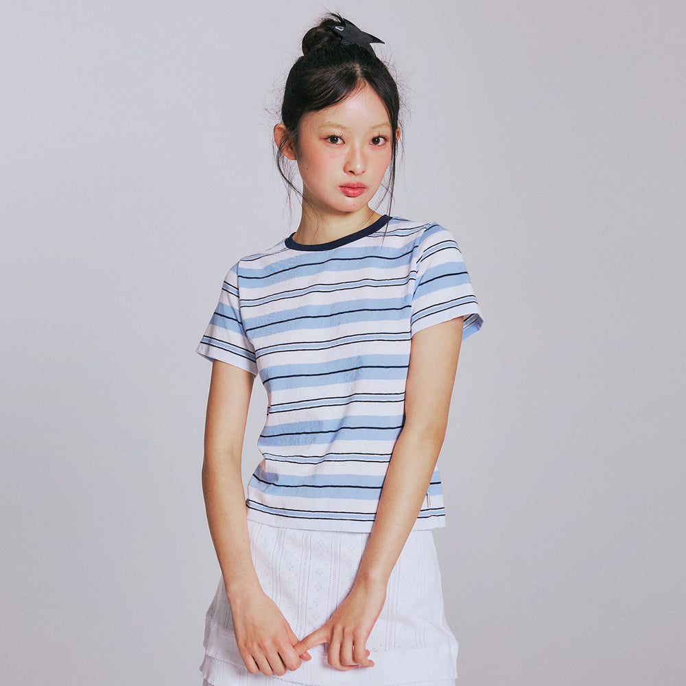 YOUHEE CANDY STRIPE T-SHIRTS_WHITE