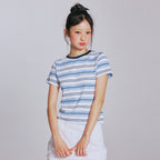YOUHEE CANDY STRIPE T-SHIRTS_WHITE