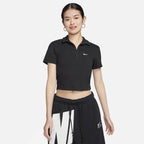 NIKE Sportswear Essential Short Sleeve Polo Top W - Black:White / DV7885-010