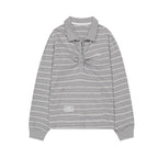 ILLIGO Open collar long sleeve melange