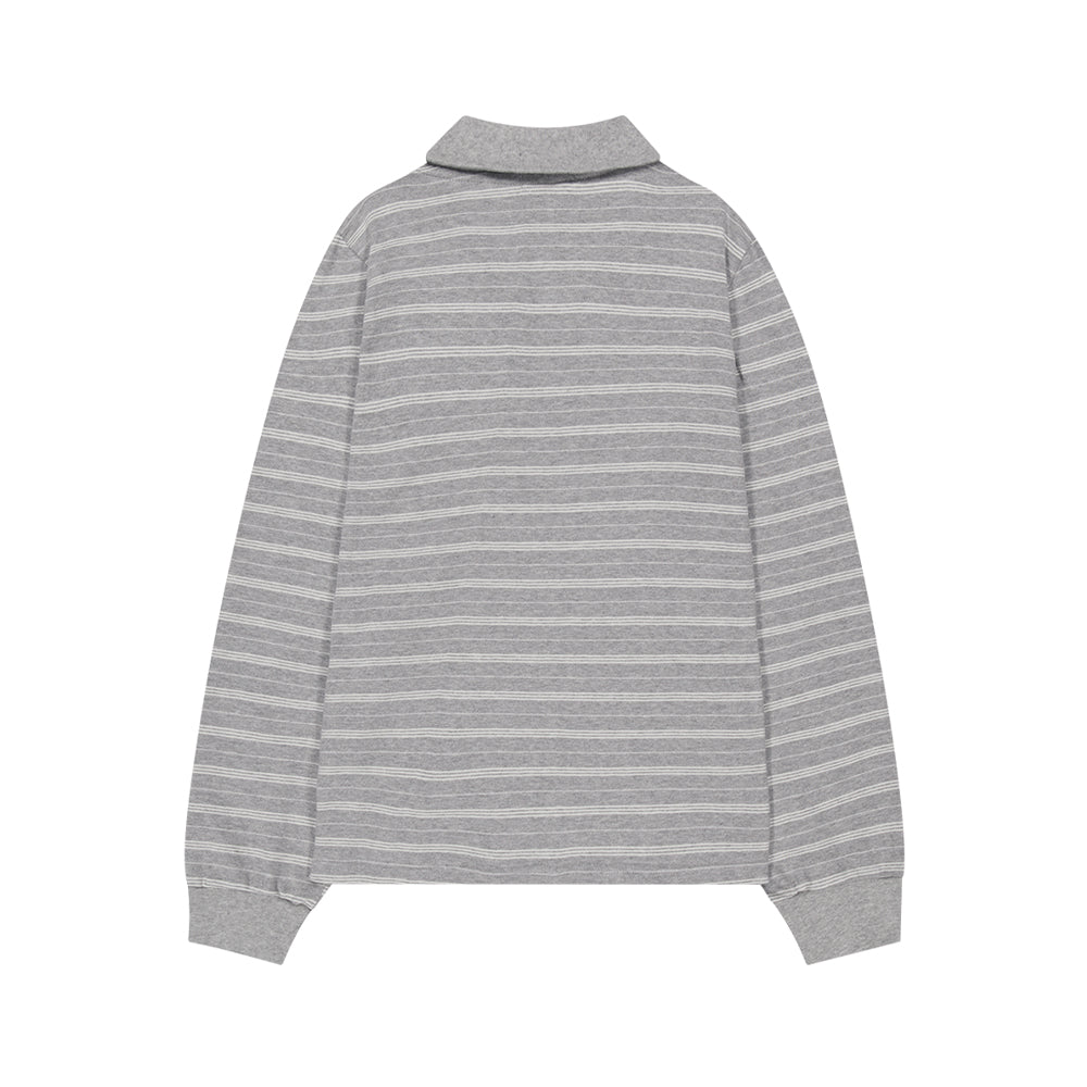 ILLIGO Open collar long sleeve melange