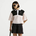 NIKE Sportswear Oversized Short Sleeve Polo W - Black:Chalk:Sale / IF5599-011