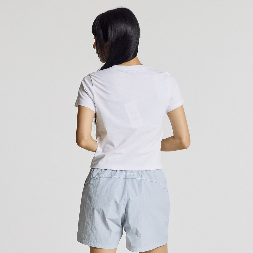 NEW BALANCE NBNEG2W412 / WOMEN Essential JoongAng Letter Short Sleeve T-Shirt (WHITE)