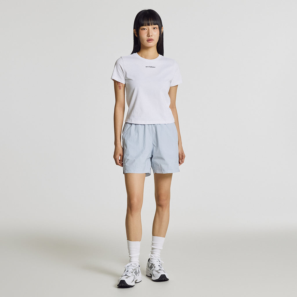 NEW BALANCE NBNEG2W412 / WOMEN Essential JoongAng Letter Short Sleeve T-Shirt (WHITE)